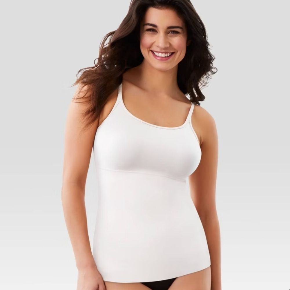 Maidenform‎ Smooths Light Shaprwear Camisole- White